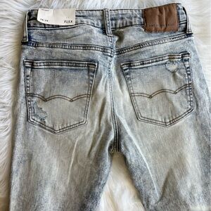 🆕 American Eagle Men's Skinny Jeans 28x28 Light Wash Distressed Flex